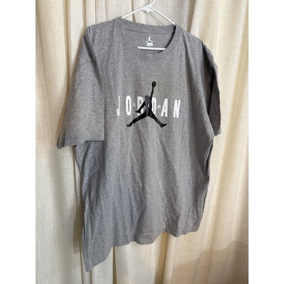 Nike Air Jordan Shirt Sz 3XL Heather Gray Jumpman Short Sleeve Crew Neck - Picture 1 of 6